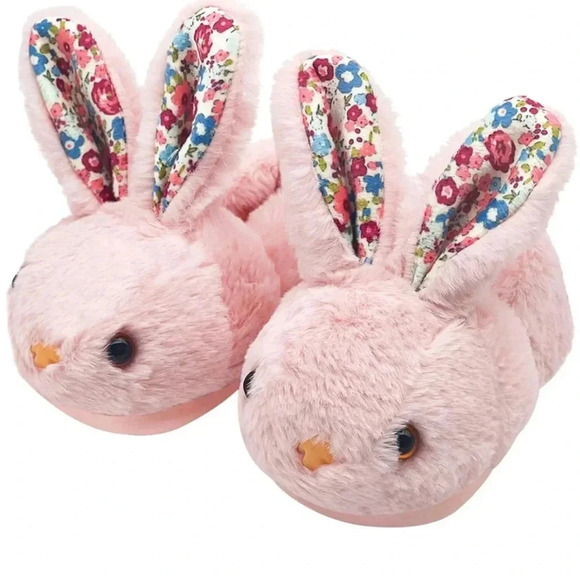 Other - Pink Bunny Plush Slippers